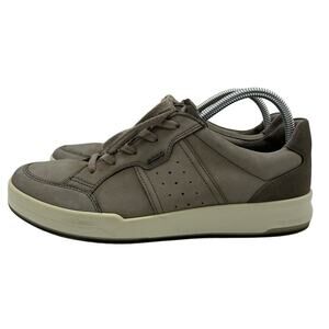 Ecco Jack Suede Shoes Mens Size 42 Gray Shock‎ Point Leather Sneakers